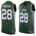 Wholesale Cheap Nike Jets #28 Curtis Martin Green Team Color Men's Stitched NFL Limited Tank Top Jersey