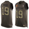 Wholesale Cheap Nike Browns #19 Bernie Kosar Green Men's Stitched NFL Limited Salute To Service Tank Top Jersey