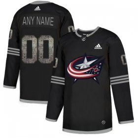Wholesale Cheap Men\'s Adidas Blue Jackets Personalized Authentic Black Classic NHL Jersey