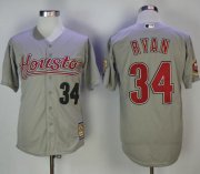 Wholesale Cheap Astros #34 Nolan Ryan Grey 2006 Turn Back The Clock Stitched MLB Jersey