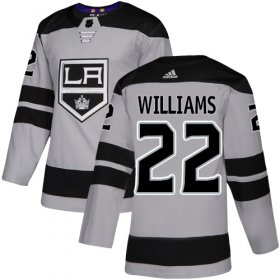 Wholesale Cheap Adidas Kings #22 Tiger Williams Gray Alternate Authentic Stitched NHL Jersey