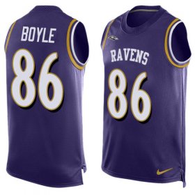 Wholesale Cheap Nike Ravens #86 Nick Boyle Purple Team Color Men\'s Stitched NFL Limited Tank Top Jersey