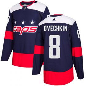 Wholesale Cheap Adidas Capitals #8 Alex Ovechkin Navy Authentic 2018 Stadium Series Stitched Youth NHL Jersey