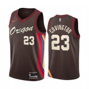 Wholesale Cheap Nike Blazers #23 Robert Covington Chocolate NBA Swingman 2020-21 City Edition Jersey