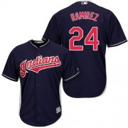 Wholesale Cheap Indians #24 Manny Ramirez Navy Blue Alternate Stitched Youth MLB Jersey
