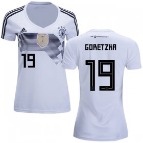 Wholesale Cheap Women\'s Germany #19 Goretzka White Home Soccer Country Jersey