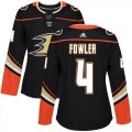 Wholesale Cheap Adidas Ducks #4 Cam Fowler Black Home Authentic Women's Stitched NHL Jersey