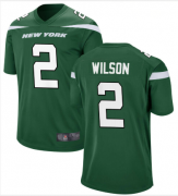 Wholesale Cheap Men New York Jets #2 Zach Wilson Jersey Green 2021 Game Football