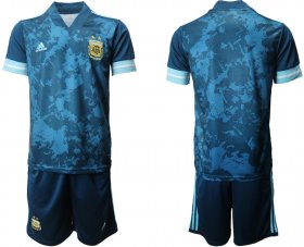 Wholesale Cheap Men 2021 National Argentina away blue custom soccer jerseys