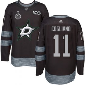 Wholesale Cheap Adidas Stars #11 Andrew Cogliano Black 1917-2017 100th Anniversary 2020 Stanley Cup Final Stitched NHL Jersey