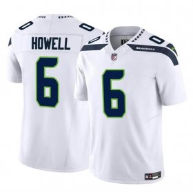 Cheap Men\'s Seattle Seahawks #6 Sam Howell White 2023 F.U.S.E. Vapor Limited Football Stitched Jersey