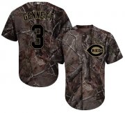 Wholesale Cheap Reds #3 Scooter Gennett Camo Realtree Collection Cool Base Stitched MLB Jersey