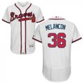 Wholesale Cheap Braves #36 Mark Melancon White Flexbase Authentic Collection Stitched MLB Jersey