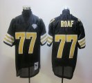 Wholesale Cheap Mitchell And Ness Saints #77 Willie Roaf Black Stitched NFL Jersey