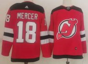 Wholesale Cheap Men's New Jersey Devils #18 Dawson Mercer Red Authentic Jersey