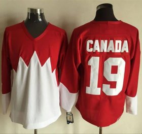 Wholesale Cheap Olympic CA. #19 Canada Red/White 1972 Commemorative CCM Stitched NHL Jersey