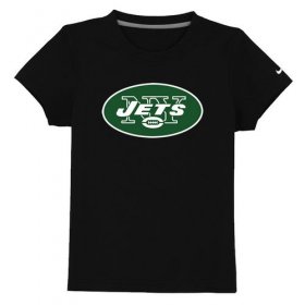 Wholesale Cheap New York Jets Authentic Logo Youth T-Shirt Black