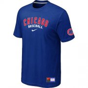 Wholesale Cheap Chicago Cubs Nike Short Sleeve Practice MLB T-Shirt Blue