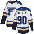 Wholesale Cheap Adidas Blues #90 Ryan O'Reilly White Road Authentic Stitched Youth NHL Jersey