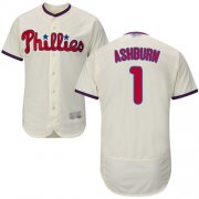 Wholesale Cheap Phillies #1 Richie Ashburn Cream Flexbase Authentic Collection Stitched MLB Jersey