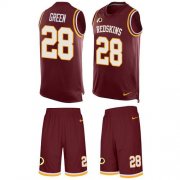 Wholesale Cheap Nike Redskins #28 Darrell Green Burgundy Red Team Color Men's Stitched NFL Limited Tank Top Suit Jersey