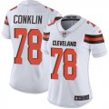 Wholesale Cheap Nike Browns #78 Jack Conklin White Women's Stitched NFL Vapor Untouchable Limited Jersey