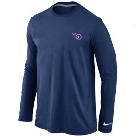 Wholesale Cheap Nike Tennessee Titans Sideline Legend Authentic Logo Long Sleeve T-Shirt Dark Blue