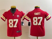 Cheap Youth Kansas City Chiefs #87 Taylor Swift Red Vapor Untouchable Limited Football Stitched Jersey