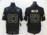 Wholesale Cheap Men's Las Vegas Raiders #83 Darren Waller Black 2020 Salute To Service Stitched NFL Nike Limited Jersey