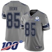 Wholesale Cheap Nike Cowboys #85 Noah Brown Gray Men's Stitched With Established In 1960 Patch NFL Limited Inverted Legend 100th Season Jersey