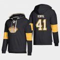 Wholesale Cheap Los Angeles Kings #41 Sheldon Rempal Black adidas Lace-Up Pullover Hoodie