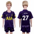 Wholesale Cheap Tottenham Hotspur #27 Wimmer Sec Away Kid Soccer Club Jersey