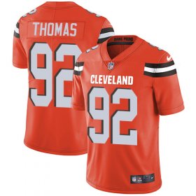 Wholesale Cheap Nike Browns #92 Chad Thomas Orange Alternate Men\'s Stitched NFL Vapor Untouchable Limited Jersey