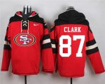 Wholesale Cheap Nike 49ers #87 Dwight Clark Red Player Pullover NFL Hoodie