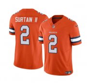 Wholesale Cheap Men's Denver Broncos #2 Pat Surtain II Orange 2023 F.U.S.E. Vapor Untouchable Football Stitched Jersey