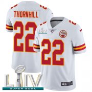 Wholesale Cheap Nike Chiefs #22 Juan Thornhill White Super Bowl LIV 2020 Men's Stitched NFL Vapor Untouchable Limited Jersey