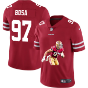 Wholesale Cheap San Francisco 49ers #97 Nick Bosa Men's Nike Player Signature Moves Vapor Limited NFL Jersey Red