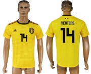 Wholesale Cheap Belgium #14 Mertens Away Soccer Country Jersey