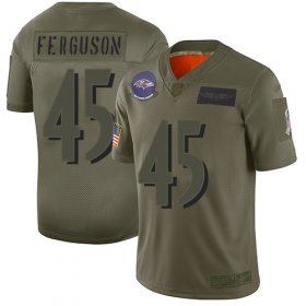 Wholesale Cheap Nike Ravens #45 Jaylon Ferguson Camo Men\'s Stitched NFL Limited 2019 Salute To Service Jersey