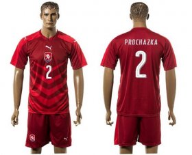 Wholesale Cheap Czech #2 Prochazka Red Home Soccer Country Jersey