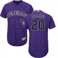 Wholesale Cheap Rockies #20 Ian Desmond Purple Flexbase Authentic Collection Stitched MLB Jersey