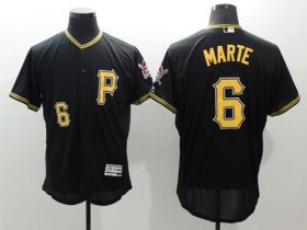 Wholesale Cheap Pirates #6 Starling Marte Black Flexbase Authentic Collection Stitched MLB Jersey