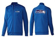 Wholesale Cheap NFL Seattle Seahawks Team Logo Jacket Blue_1