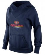 Wholesale Cheap Women's San Francisco 49ers Big & Tall Critical Victory Pullover Hoodie Navy Blue