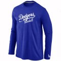 Wholesale Cheap Los Angeles Dodgers Long Sleeve MLB T-Shirt Blue