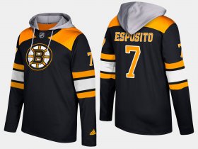 Wholesale Cheap Bruins #7 Phil Esposito Black Name And Number Hoodie