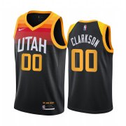 Wholesale Cheap Nike Jazz #00 Jordan Clarkson Black NBA Swingman 2020-21 City Edition Jersey