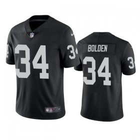 Wholesale Cheap Men\'s Las Vegas Raiders #34 Brandon Bolden Black Vapor Limited Stitched Jersey