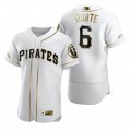Wholesale Cheap Pittsburgh Pirates #6 Starling Marte White Nike Men's Authentic Golden Edition MLB Jersey