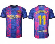 Wholesale Cheap Men 2021-2022 Club Barcelona blue training suit aaa version 11 Soccer Jersey
